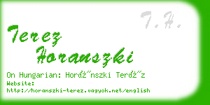 terez horanszki business card